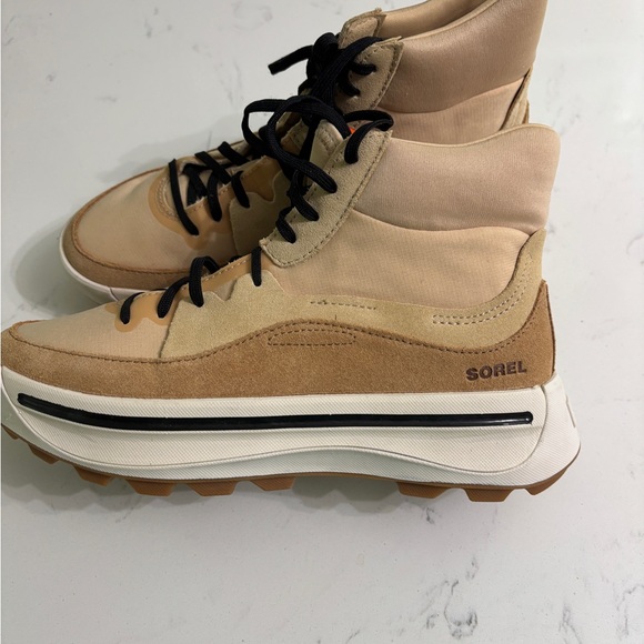 Sorel Women's Tan and Black High-Top Sneakers - Picture 6 of 7